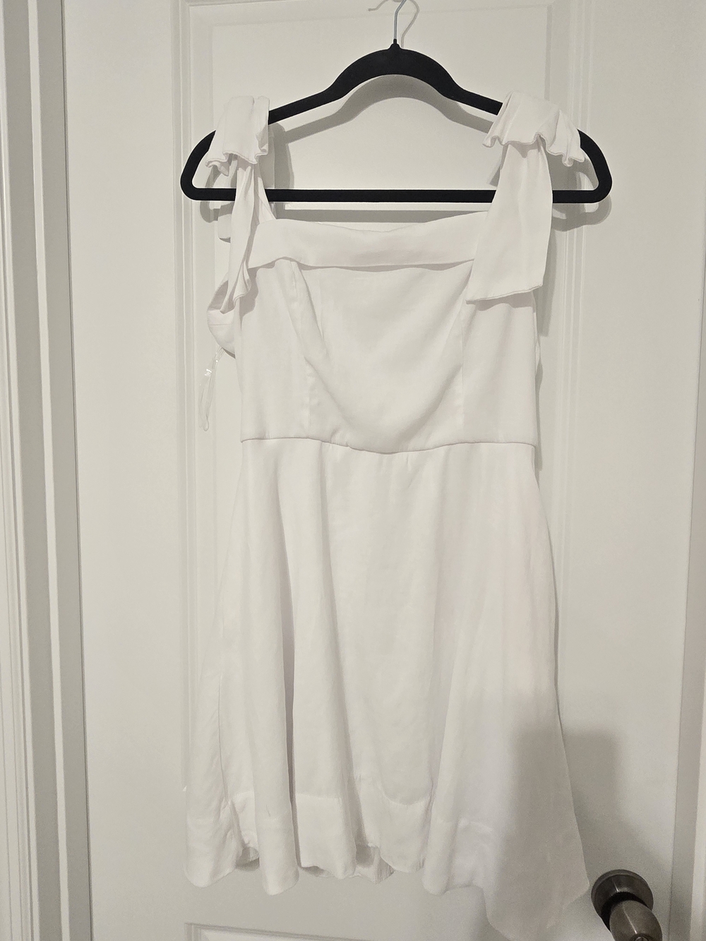 Trixxi White Tie-Shoulder Mini Dress